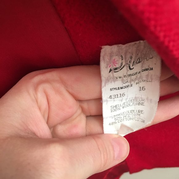 SOLD ELSEWHERE - 1950s/60s Vintage D'Allards 100% Wool + Black Trim Jacket/Coat - Picture 8 of 9